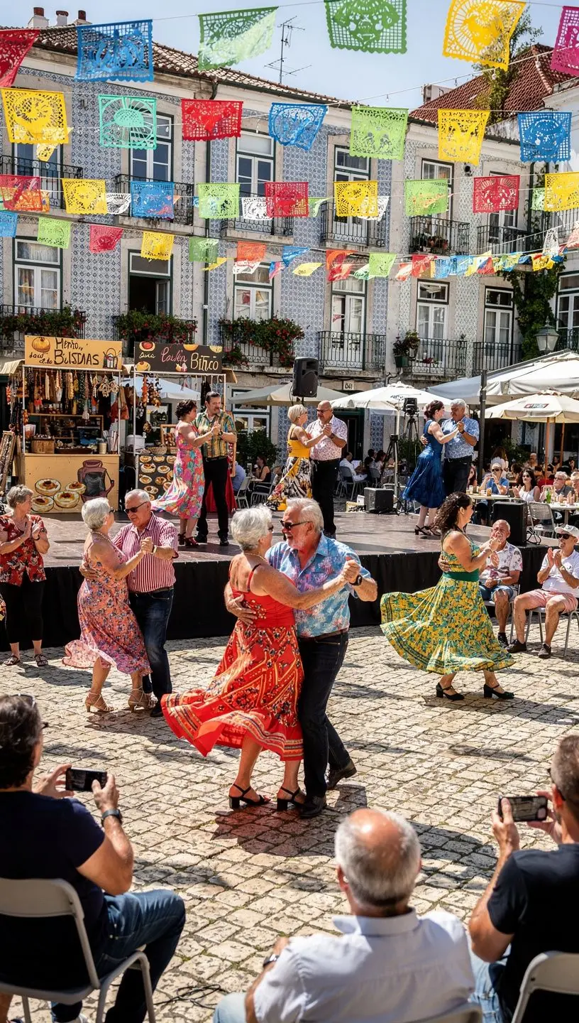 Community dance event highlighting offline connections